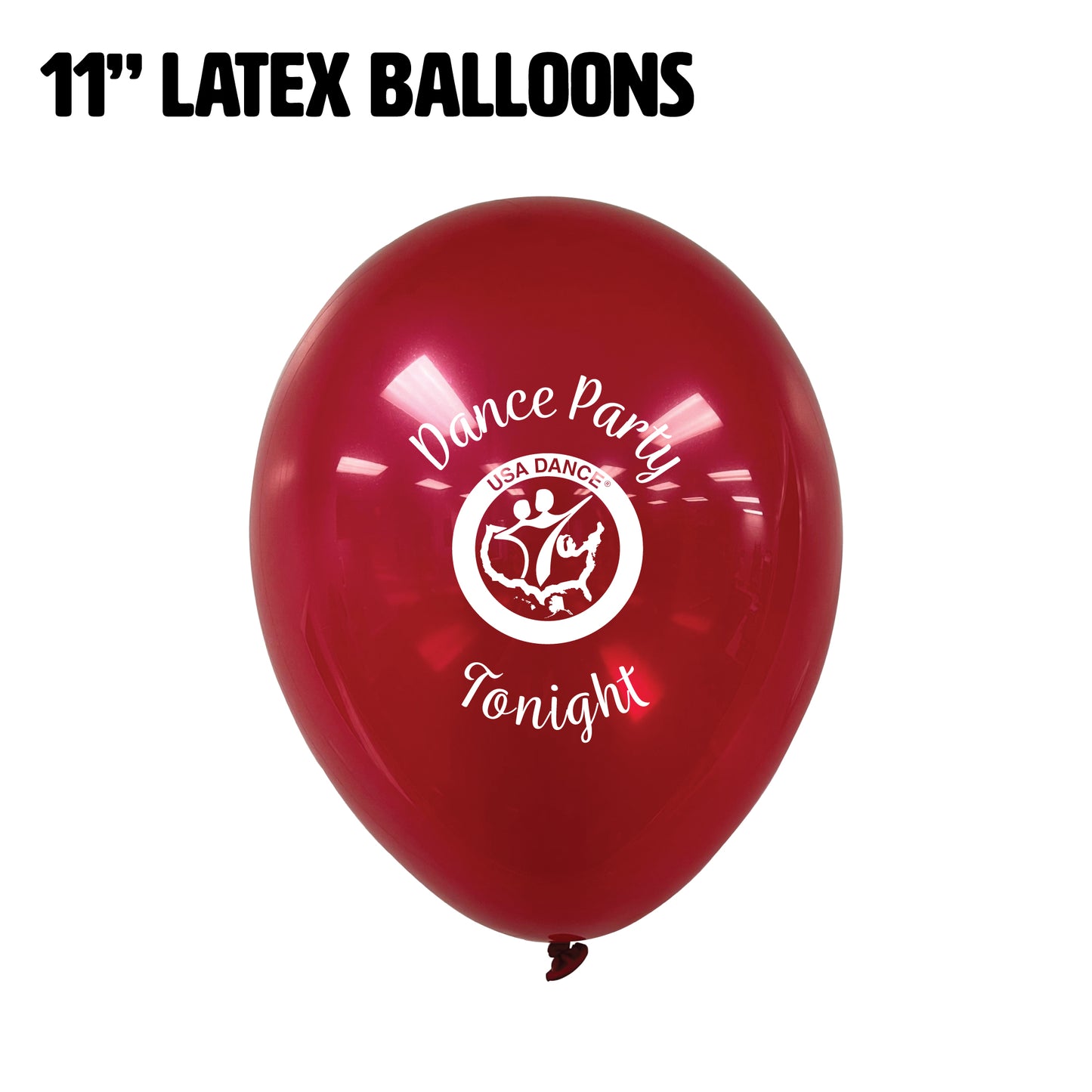 z  11" Latex Balloons 25 red balloons with white ink and 25 white balloons red ink total 50 per bag.