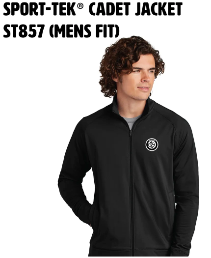 1. SPORT-TEK® Cadet Jacket  (MENS FIT) with Black and white USA DANCE round logo