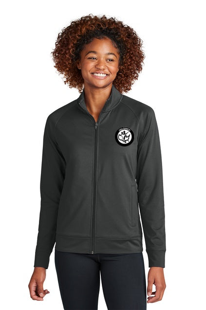 3. SPORT-TEK® Cadet Jacket (Ladies Fit) with Black and white USA DANCE round logo