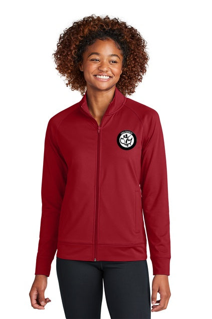 3. SPORT-TEK® Cadet Jacket (Ladies Fit) with Black and white USA DANCE round logo