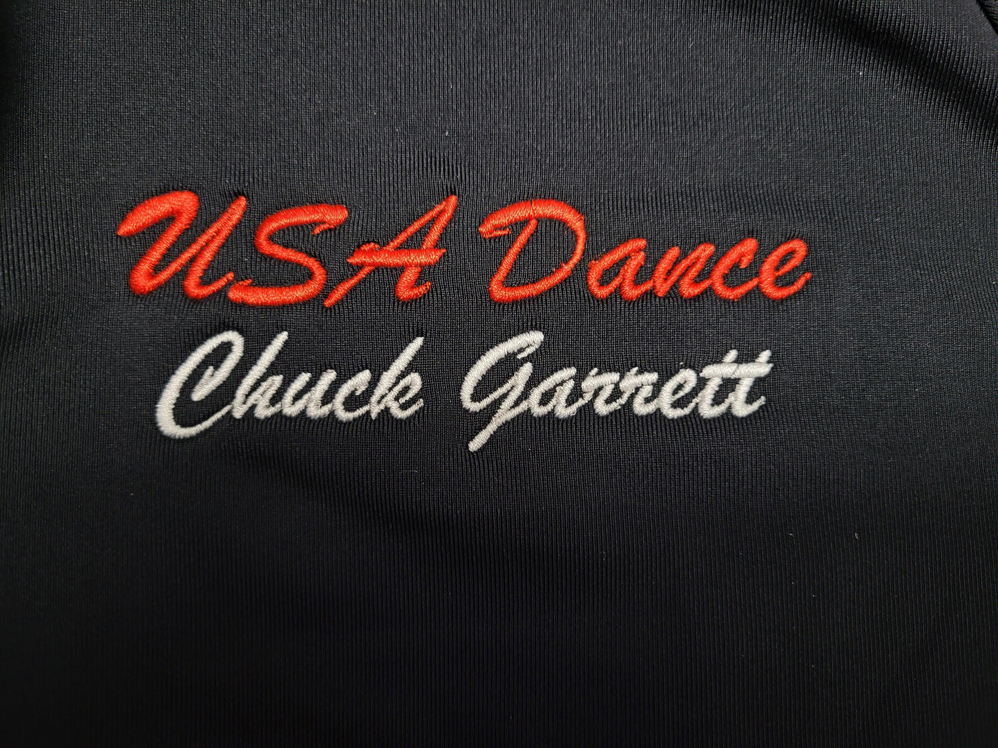 8. Black and Red Shoe Bag / Sling Pack with Red script logo with personalization